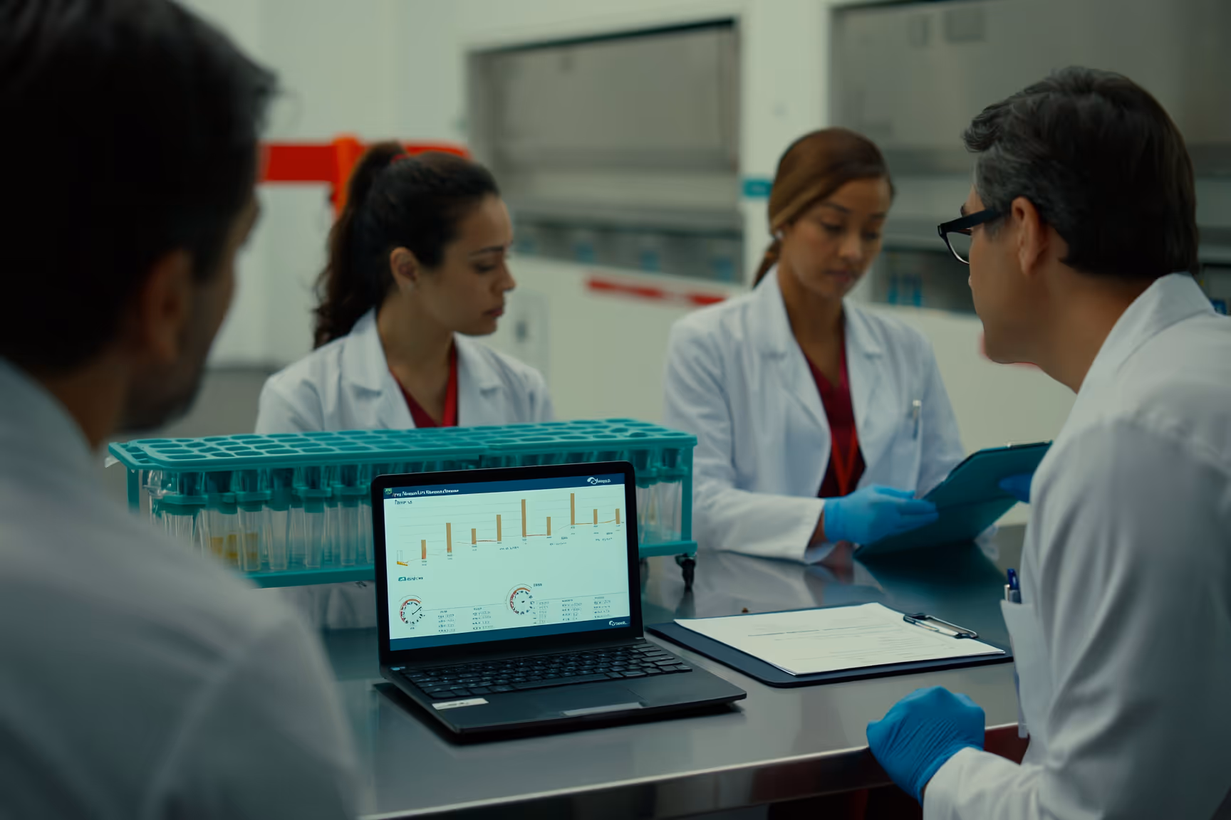 Enablement coach guiding nurses through new Hoop workflows